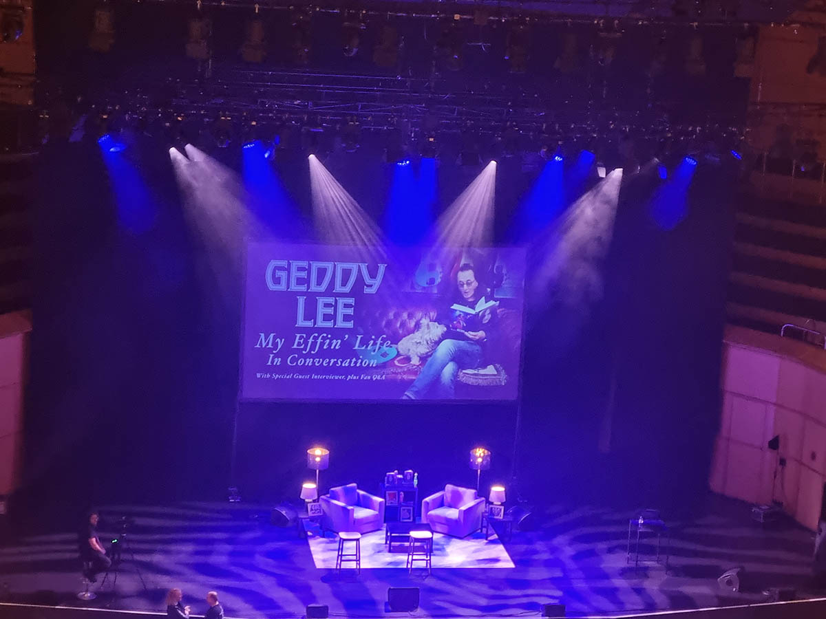 Geddy Lee 'My Effin' Life In Conversation' Tour Pictures - Royal Concert Hall - Glasgow, Scotland 12/14/2023